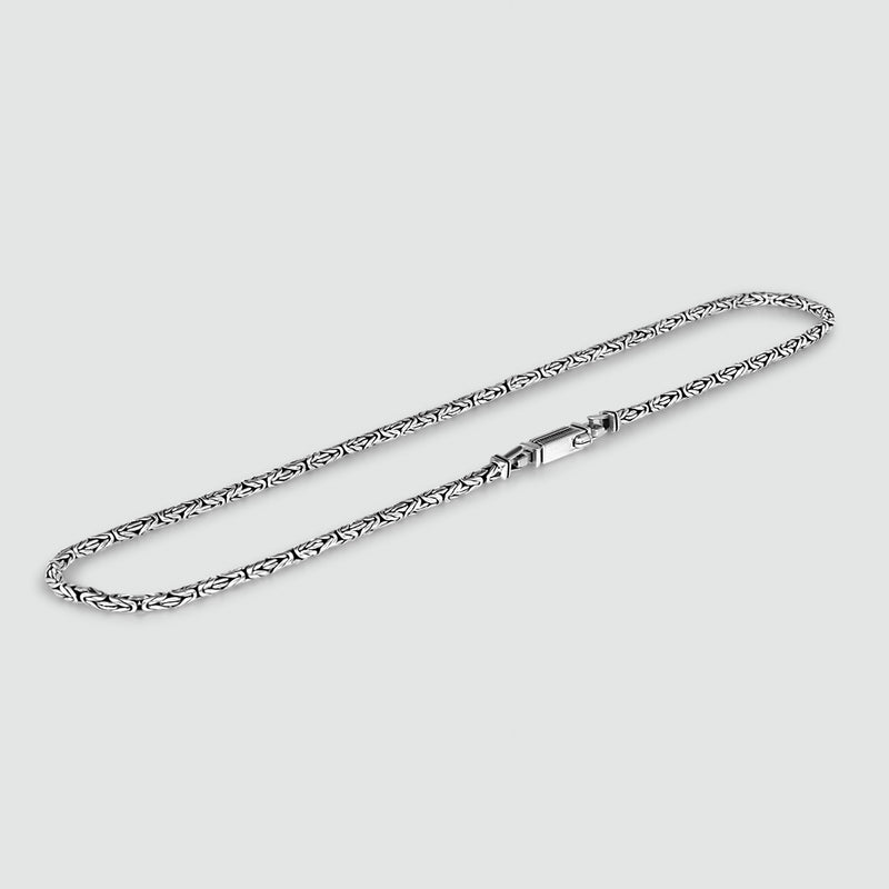 Ramsi - Cavetto Sterling Silver Byzantine Chain Necklace 3.5 mm - NineTwoFive