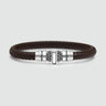 Mirnes - Authentiek leren armband met 7 mm sterlingzilver