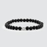 Aswad – Mattschwarzes Perlenarmband, 6 mm