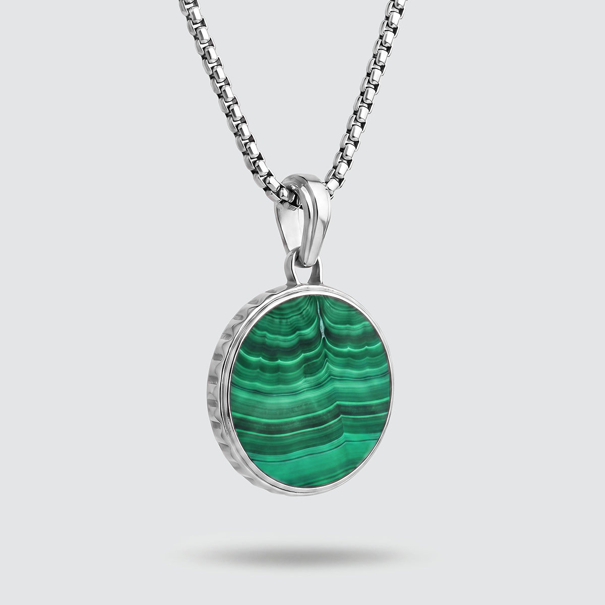 Safar - Sterling Silver Malachite Compass Pendant - NineTwoFive