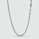 Front view of mens silver Ramsi 925 sterling cavetto chain from Ninetwofive.