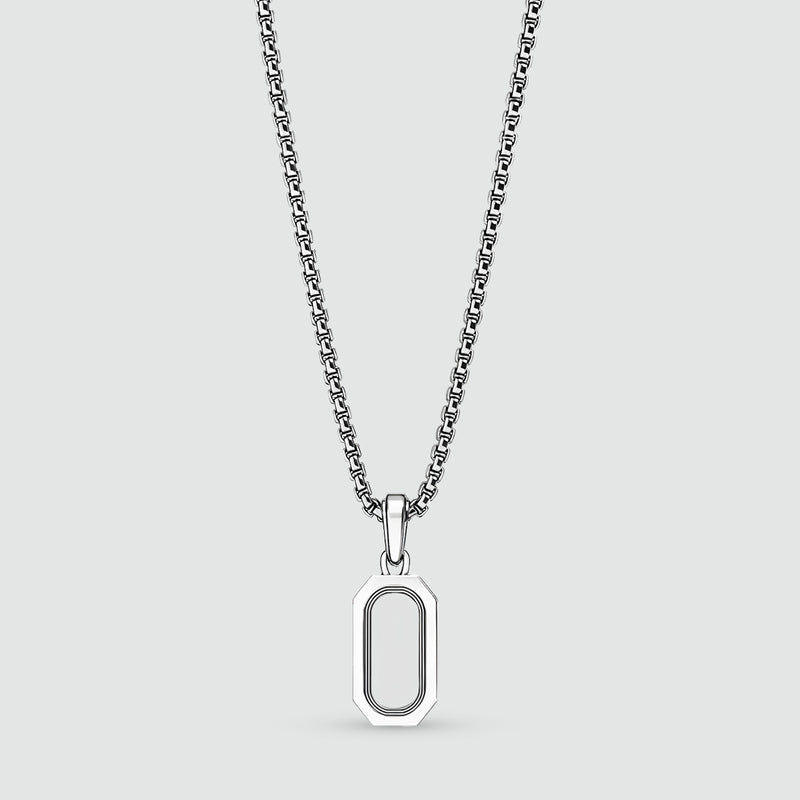 Durwās – Poortvormige Hanger Zilver met Zwarte Diamanten