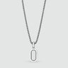 Durwās - Arch Pendant Silver with Black Diamonds