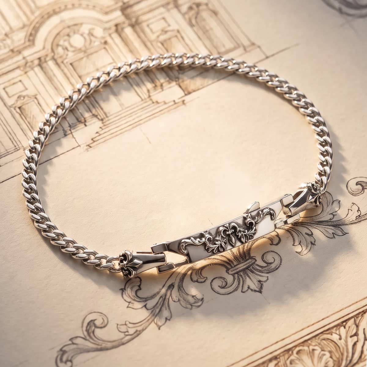 Wasim - Gourmet Armband van Sterling Zilver 3mm