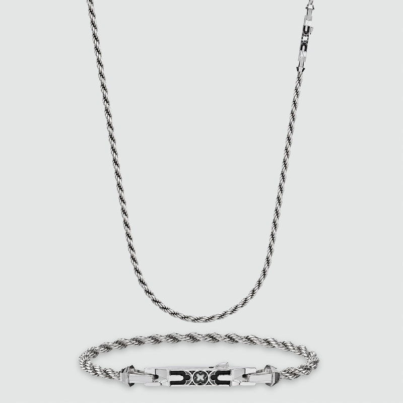 Munir Kordelkette und Armband - Set