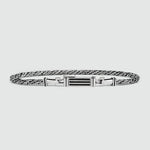 Nadir sterling silver rope chain men’s bracelet front view from Ninetwofive