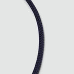 Aaqil – Navy Blue Rope Chain Link Bracelet – braided rope close-up - NineTwoFive