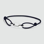 Aaqil – Navy Blue Rope Chain Link Bracelet – top view - NineTwoFive