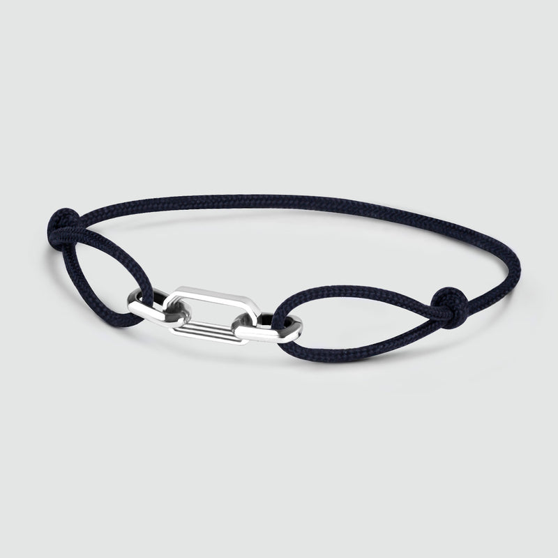 Aaqil – Navy Blue Rope Chain Link Bracelet