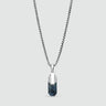 Tahrir - Art Deco-hanger van zilver met blauwe pietersiet
