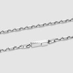 Top view of Qaws 925 sterling silver chain link for men. Ninetwofive