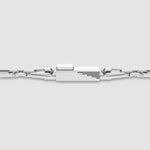 Side view of Qaws 925 sterling silver chain lock. Ninetwofive