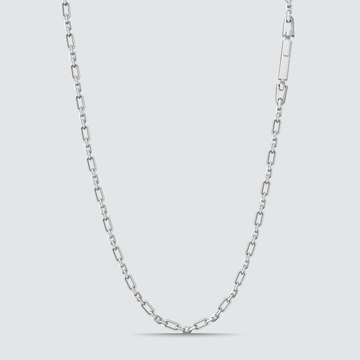 Vorderansicht der Qaws 925 Sterling Silber Herrenkette von Ninetwofive