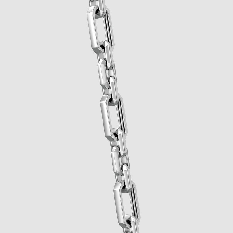 Side view of Qaws link chain highlighting arch-shaped links. Ninetwofive