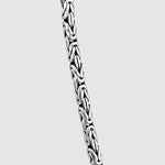Detailed view of mens Ramsi sterling silver chain in cavetto design from Ninetwofive.