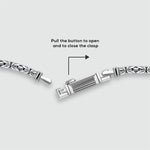Ramsi sterling silver mens chain showing the clasp open from Ninetwofive.