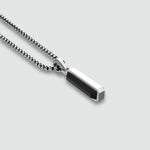 Samir 925 sterling silver black onyx pendant for men side view from Ninetwofive