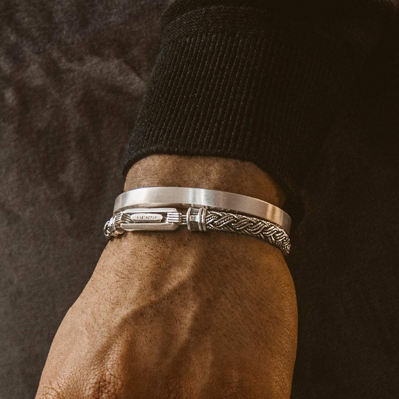 Rasim - Zilveren gevlochten zeshoekige armband 6 mm - NineTwoFive
