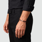 Aazim – Brown Rope Chain Link Bracelet – model photo - NineTwoFive