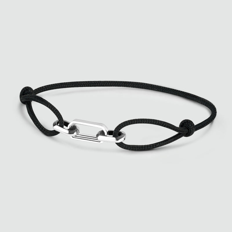 Aarif – Black Rope Chain Link Bracelet