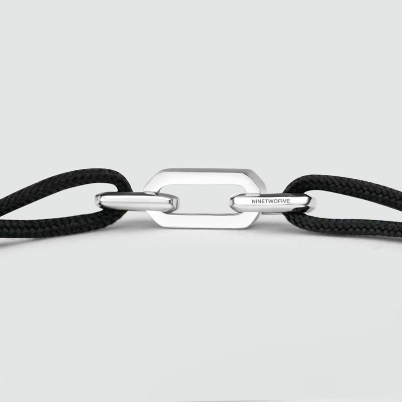 Aarif – Black Rope Chain Link Bracelet - NineTwoFive