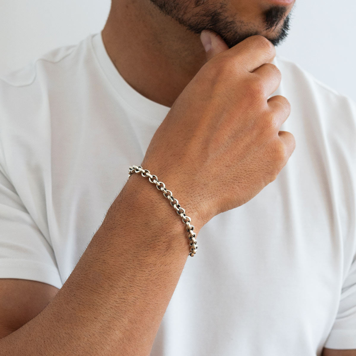 Ishak - Sterling Silver Chain Link Bracelet 6mm - NineTwoFive
