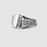 Tawasul - Bague chevalière en argent fendu, 13 mm