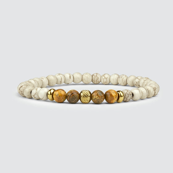 Ramli – Goldbeiges Perlenarmband 6 mm – NineTwoFive
