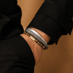 Zain - Armband met gouden kraaltjes en tijgeroog, 6 mm