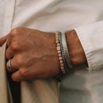 heren armband beige
