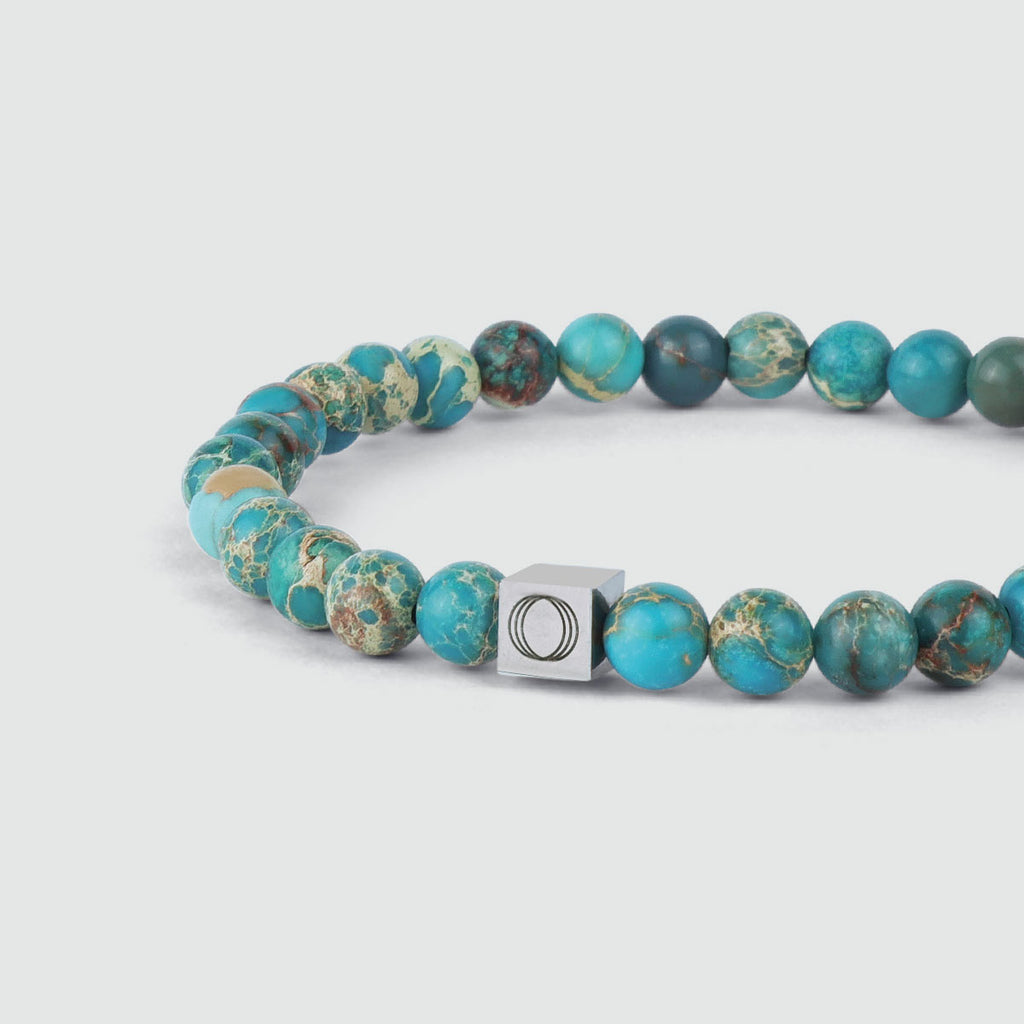 turquoise armband 6mm voor mannen