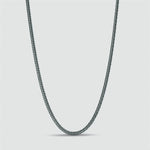 Anis - Sterling Silver Wheat Chain Necklace 3mm on a white background with a mesmerizing length.
