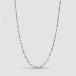 Eine handgefertigte Kadeem - Sterling Silber Ornamente Kette 3.5mm mit Diamanten, erhältlich in Längen von 50cm und 60cm.