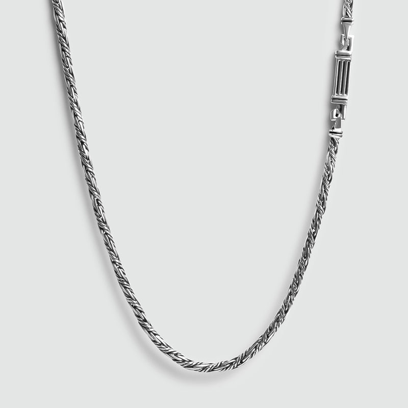 Nadir - Twisted Sterling Silver Rope Chain Necklace 3mm