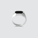 An Aniq - Elegant Black Onyx Signet Ring 7mm featuring a black onyx stone.