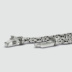 A Turath - Bracelet des rois byzantins en argent sterling 5mm par NineTwoFive, avec un design complexe, parfait comme accessoire personnalisé pour homme.
