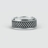 Kaliq - Oxidised Sterling Silver Ring 10mm